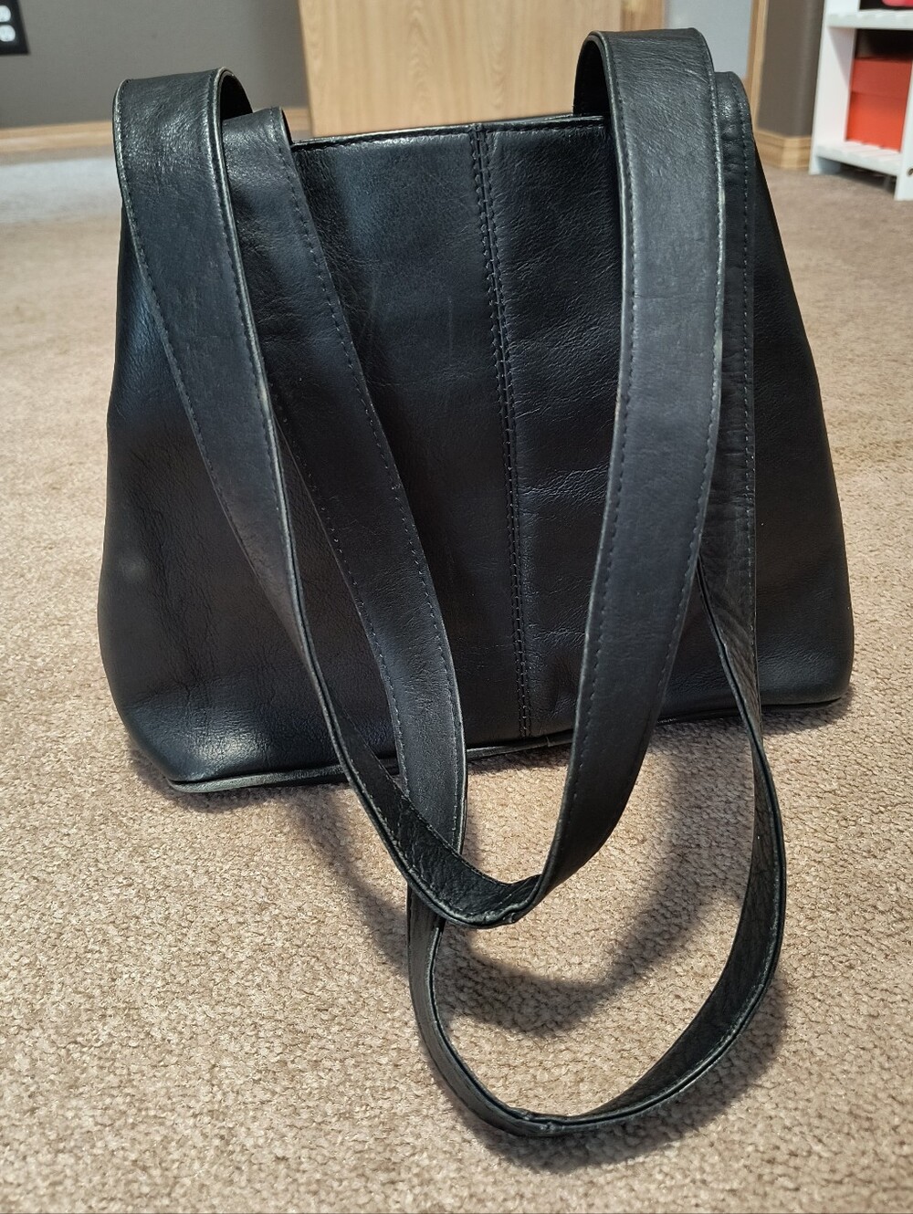 Vintage Y2K Black Leather Handbag